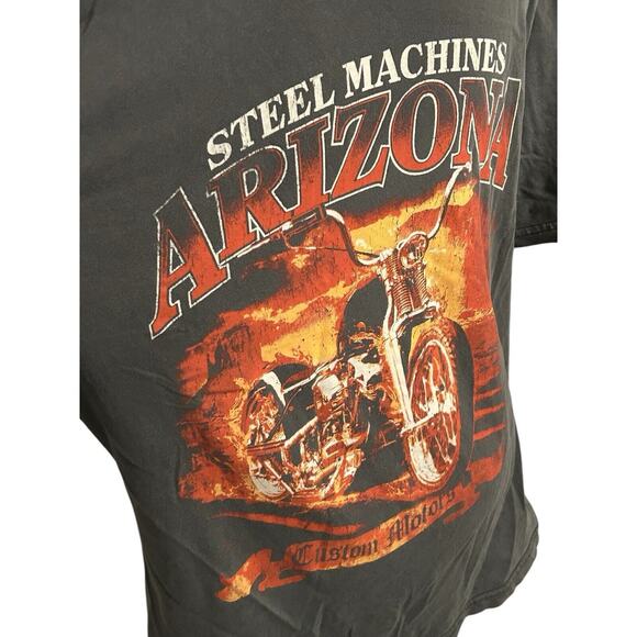 Steel Machine’s Arizona Custom Motors Mens Small Short Sleeve T Shirt Motorcycle - Picture 3 of 7